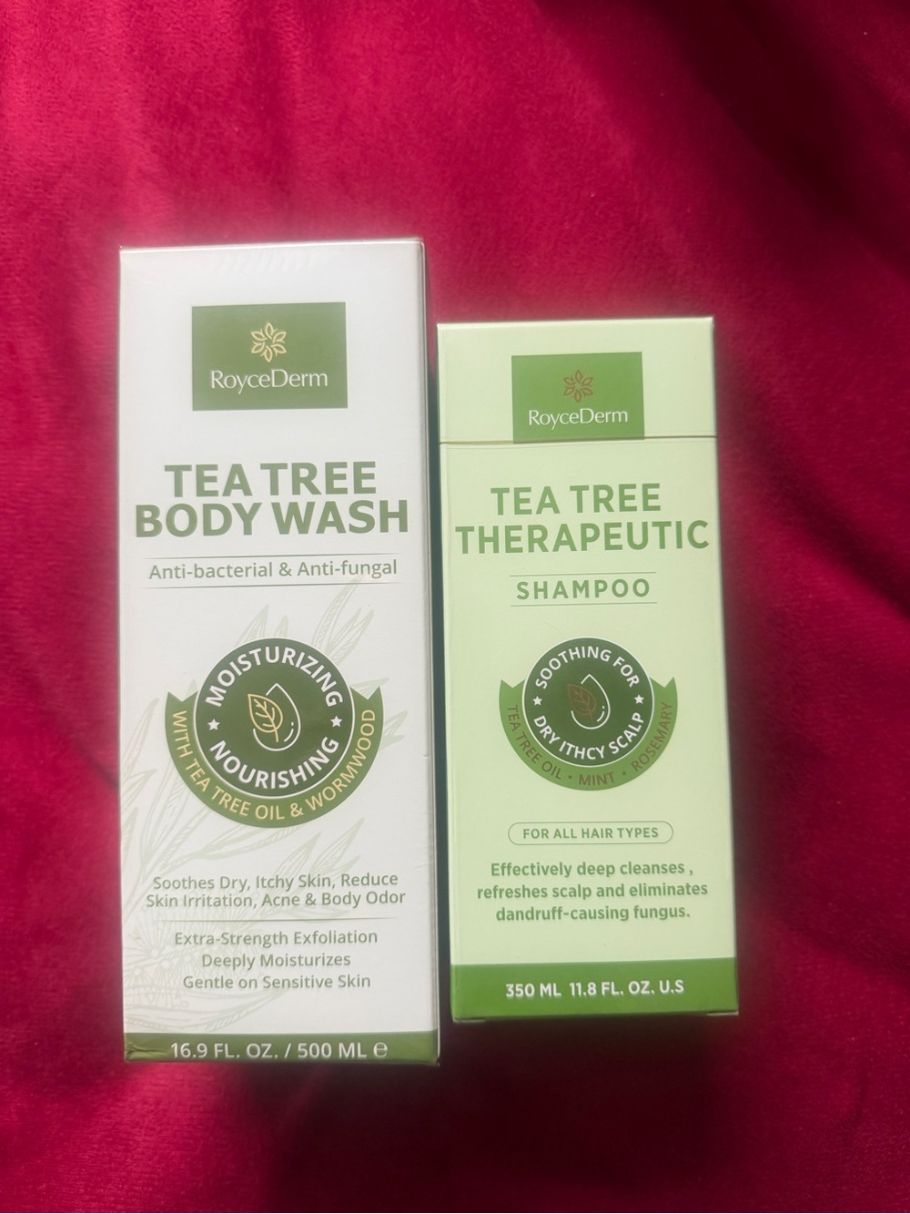Tea Tree Body Wash & Therapeutic Shampoo - Light Green